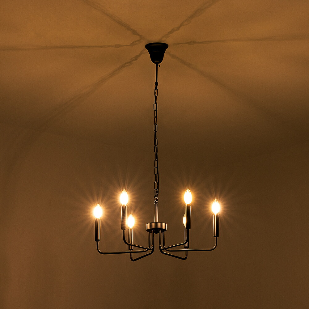 楽天市場】【20％OFFクーポン】シャンデリア おしゃれ ブラック 6灯