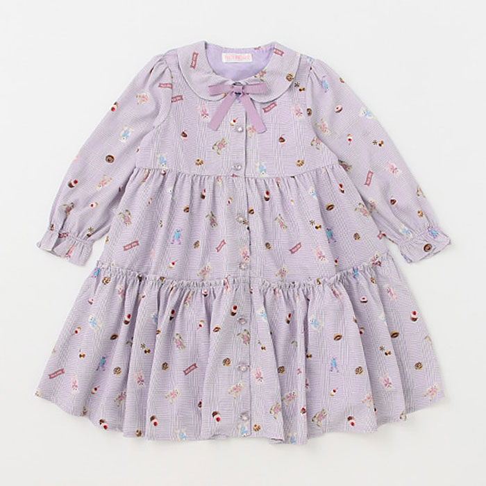 楽天市場】（22aw）mezzo piano（メゾピアノ）クマチェック柄 衿つき