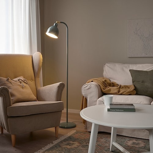 楽天市場】IKEA イケア フロア 読書 ランプ グレーグリーン m40563578