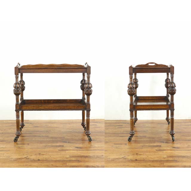 楽天市場】アンティーク ワゴン アンティーク家具 キャスター付き