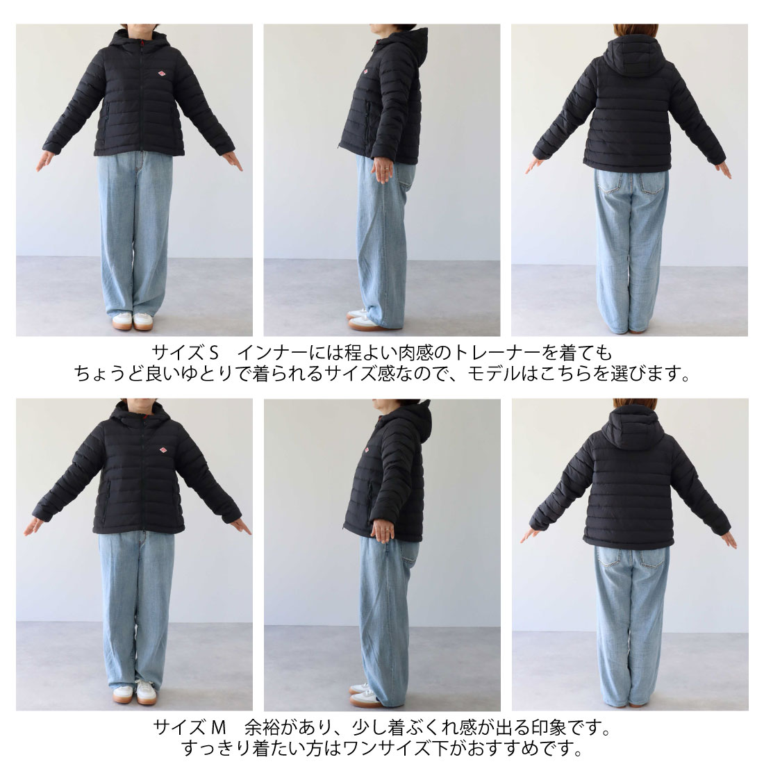 楽天市場】レディースXS ダントンナイロンタフタ ミドル ダウン フード