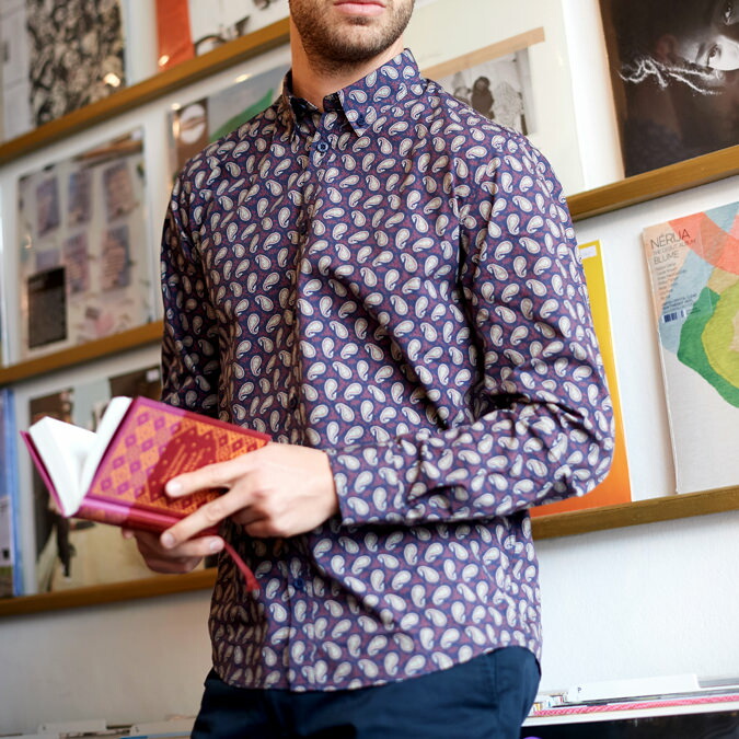 楽天市場】メルクロンドン メンズ ペイズリーシャツ Merc London 長袖