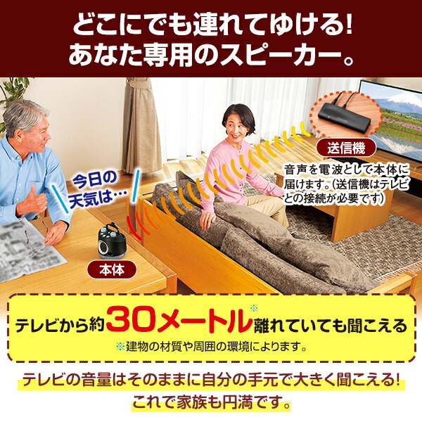 楽天市場】テレビーノ ユーキャンオリジナル テレビ用お手元スピーカー