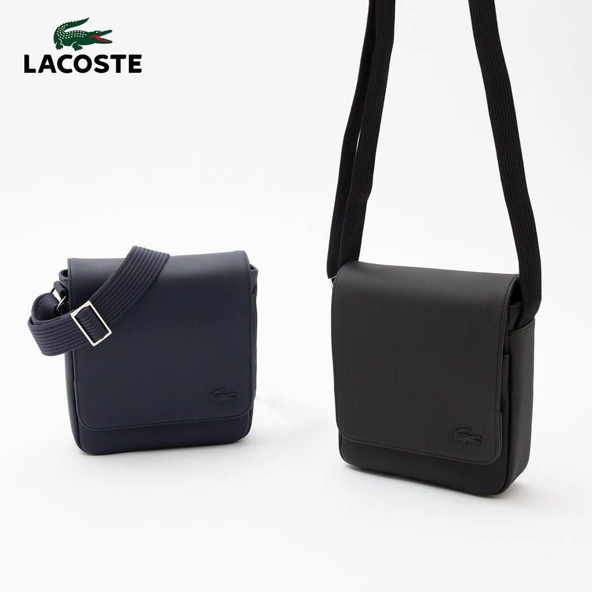 楽天市場】ラコステ メンズ クラシック スリムフラップ サッチェル