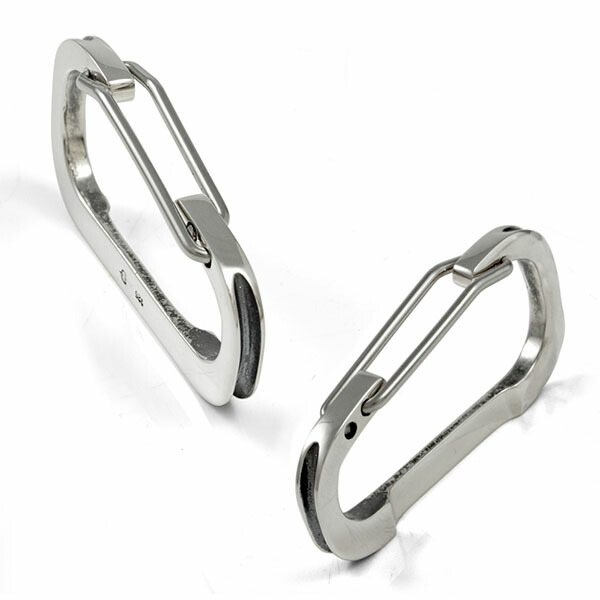 楽天市場】送料無料 カラビナ キーリング付き 名入れ 刻印 シルバー