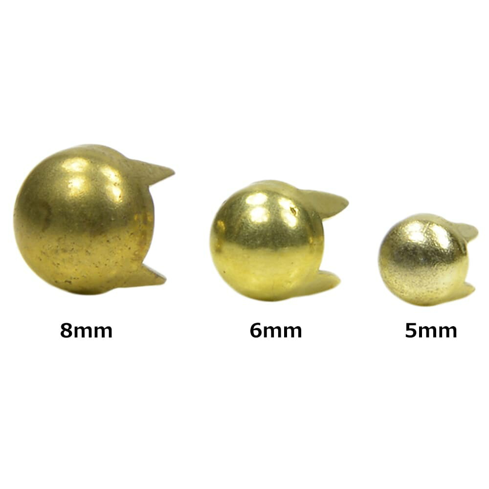 楽天市場】ラウンド型 スタッズ 4爪 ブラス [ 6mm / 1個