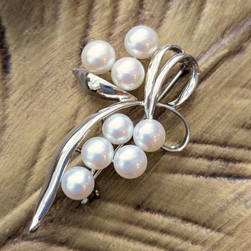 楽天市場】【最短即日発送】シルバー 淡水 パール ブローチブローチ
