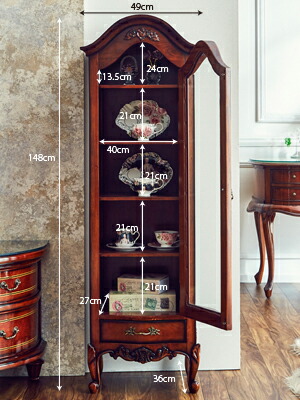 Kグラスキャビネット マホガニー キャビネット キュリオケース グラス