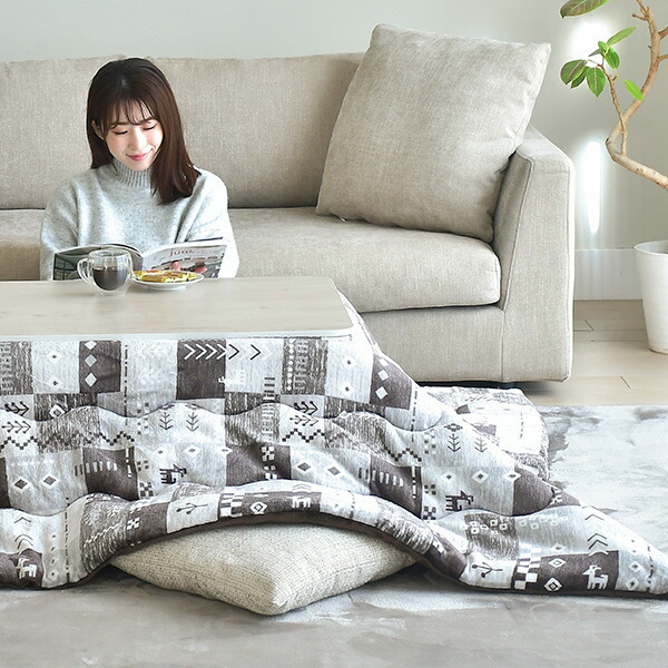 楽天市場】こたつ こたつ布団 長方形 105×70-75用 フランネル調 両面