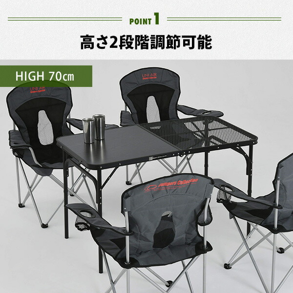 楽天市場】120×60cm アウトドアテーブル 折りたたみ 大きい 高さ2段階