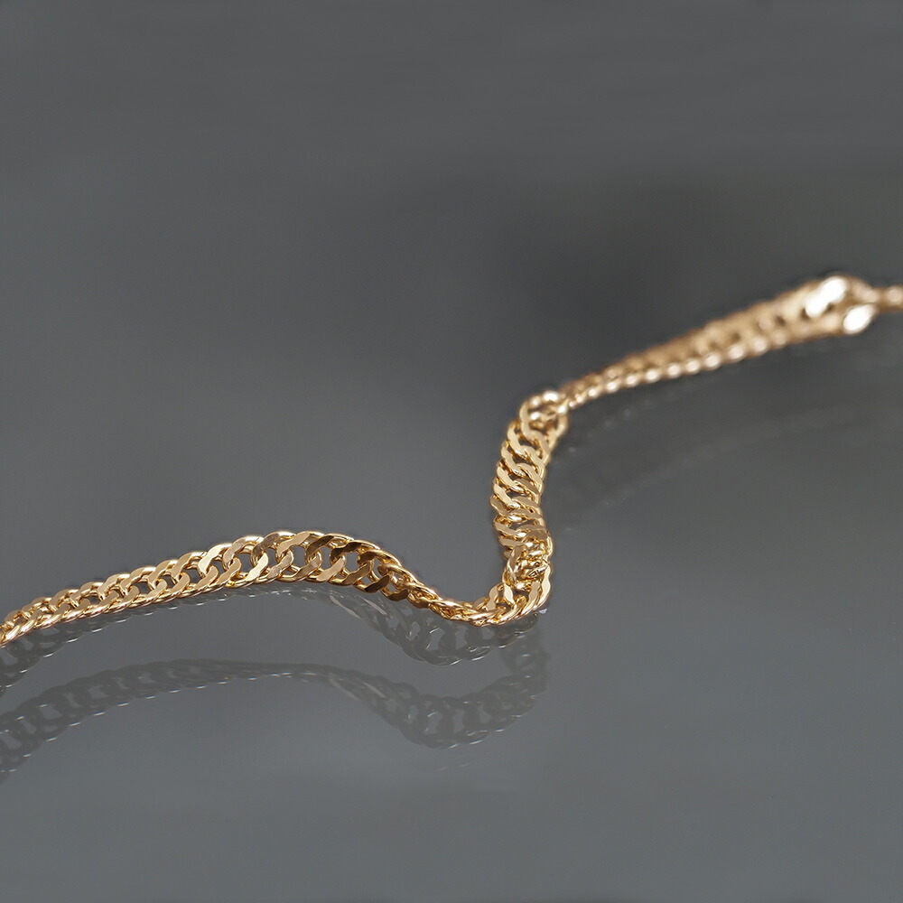 楽天市場】ブレスレット チェーン 18金 イエローゴールド スクリュー