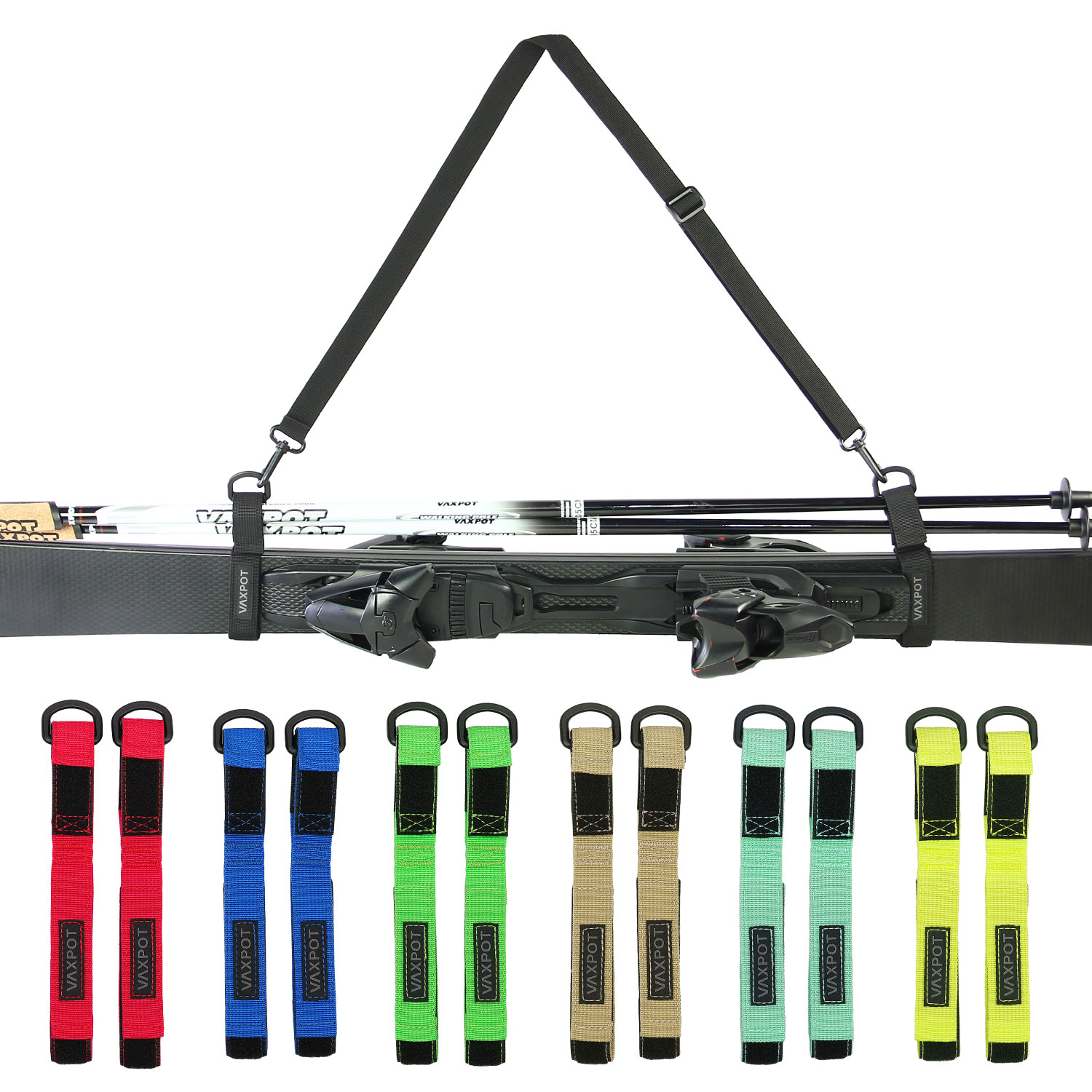 楽天市場】スキーホルダー スキーバンド 肩掛け スキーキャリーベルト