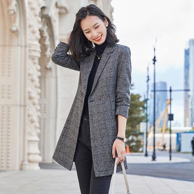 楽天市場】チェスターコート レディース グレー チェック柄 テーラード