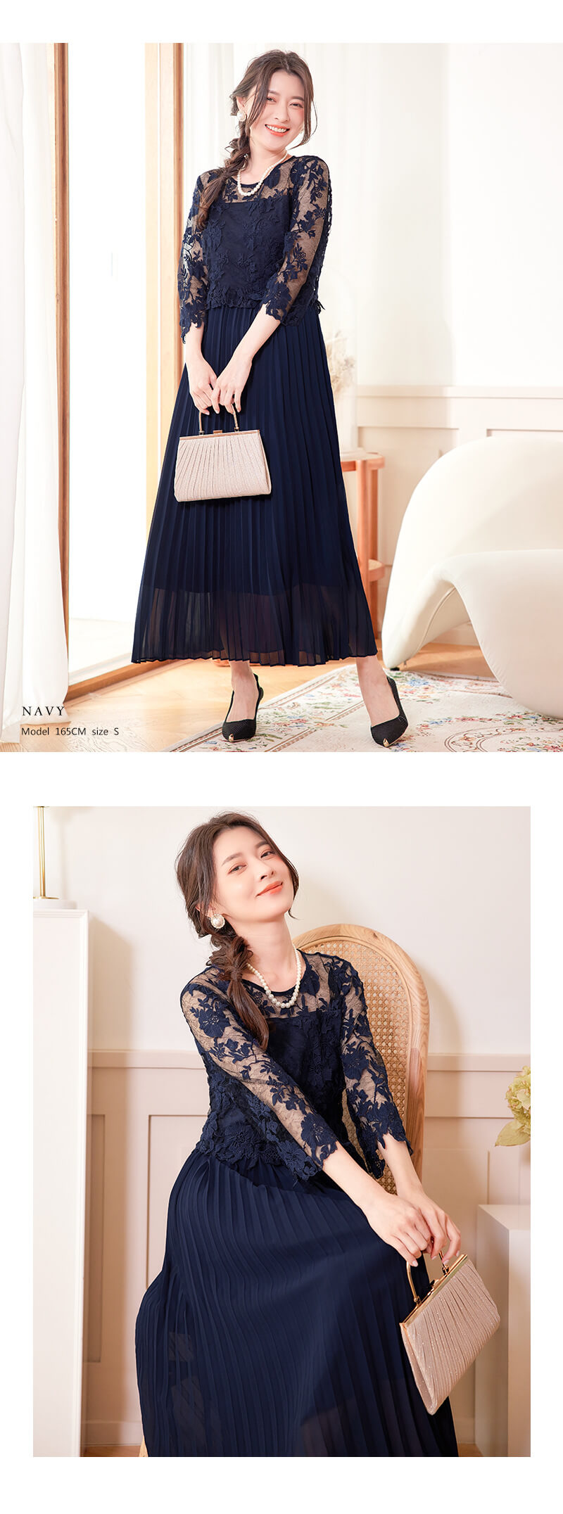 楽天市場】半額 ≪新作記念豪華特典付き≫ パーティードレス ロング 袖