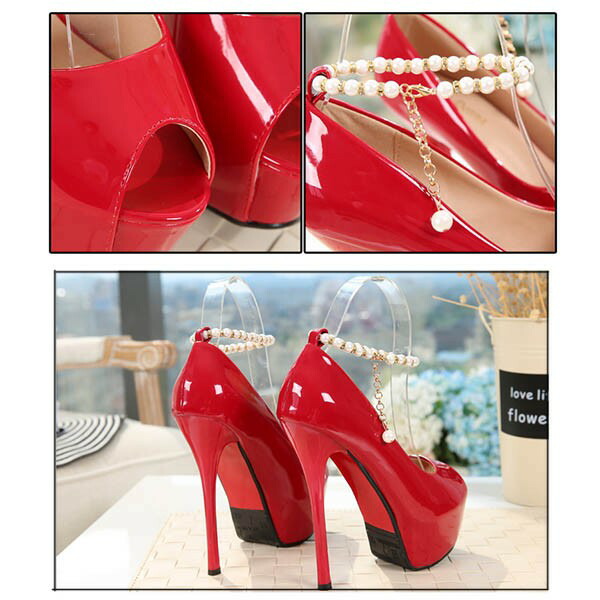 楽天市場】キャバ パンプス ハイヒール ピンヒール アンクルストラップ