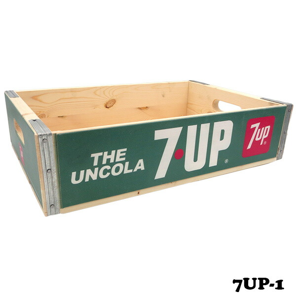 楽天市場】7UP セブンアップ 木箱 収納ボックス ウッドクレート
