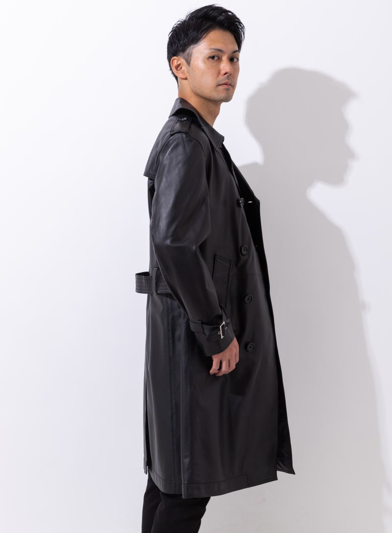 楽天市場】Freedom トレンチコート ラムレザー 革ジャン 本革 レザー