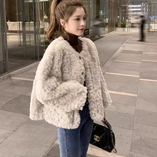 楽天市場】【取寄】ファージャケット レディース ファーコート 長袖