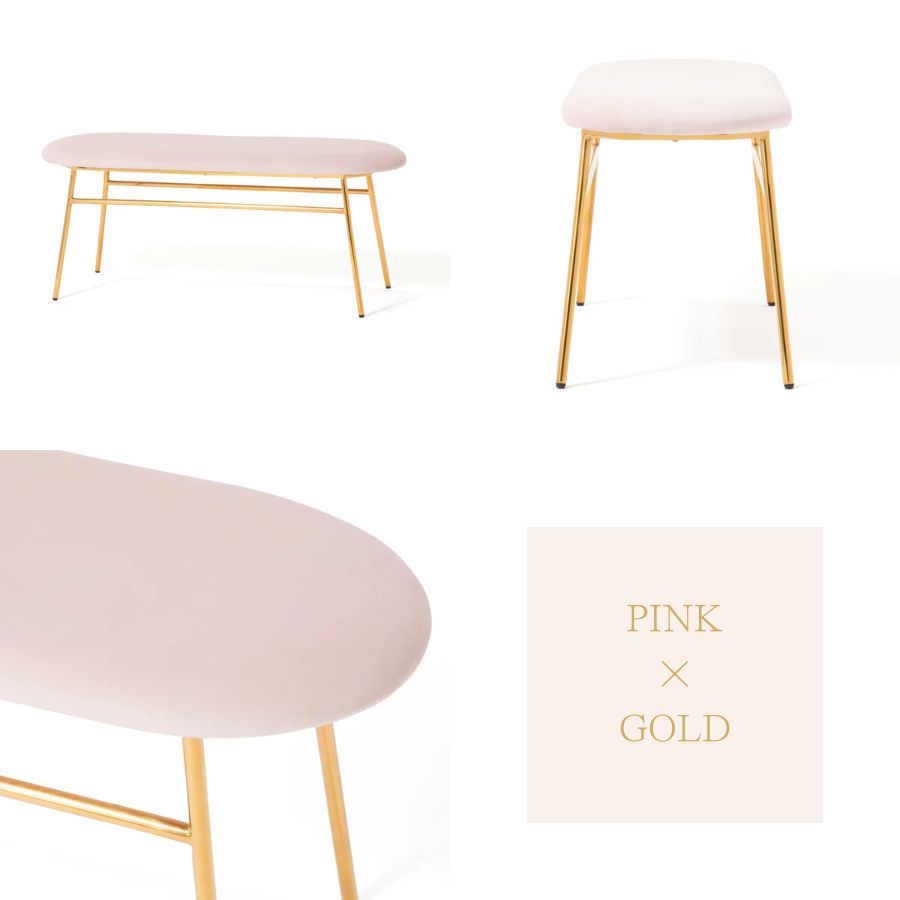 楽天市場】Francfranc フランフラン ベル ベンチ グレー ピンク