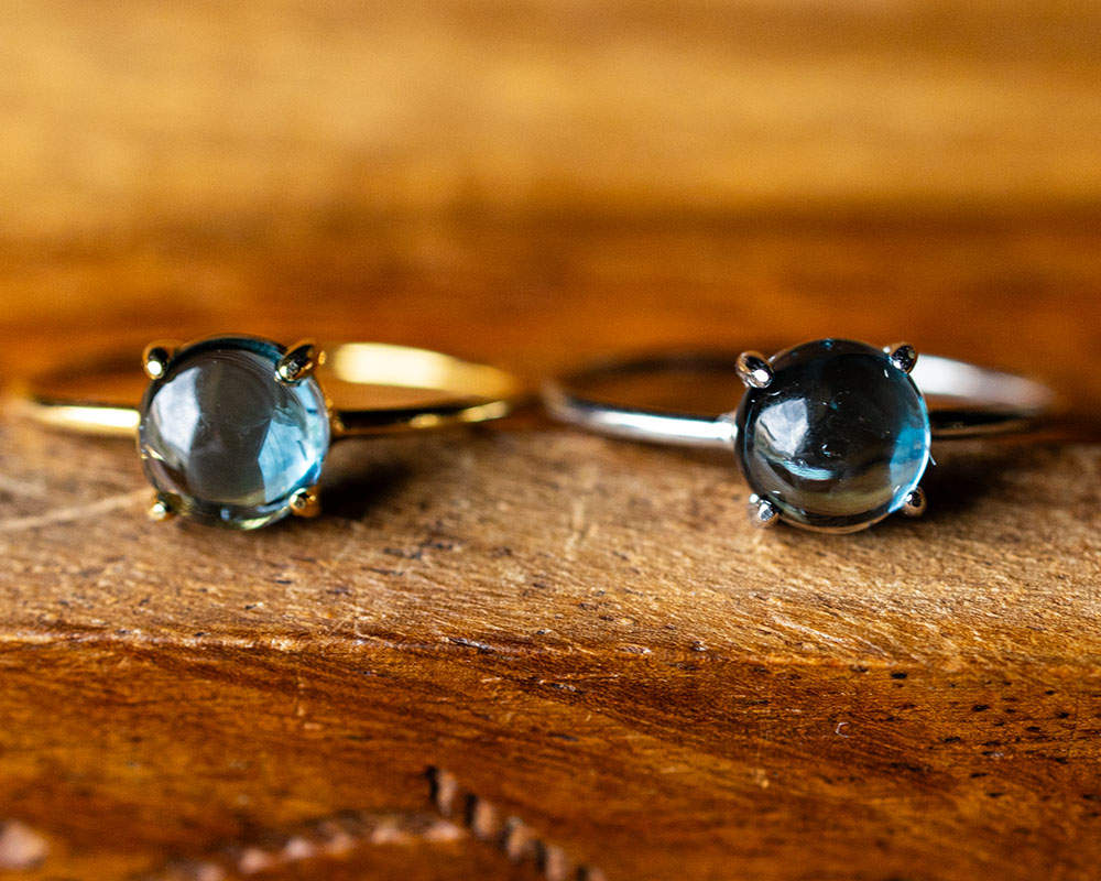 楽天市場】宝石質 ロンドン ブルートパーズ ラウンド カボション 6mm