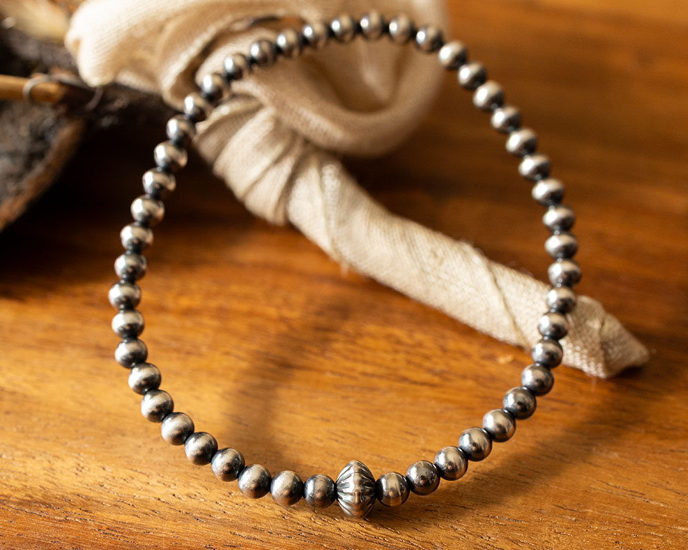 楽天市場】選べるサイズ 4mm 6mm Navajo pearl ナバホパール バングル