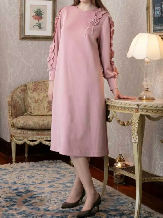 楽天市場】スーパービューティー ワンピース袖フリル ダンボールニット