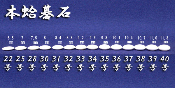 楽天市場】日向特製本蛤碁石 特37号 本那智黒石セット (厚さ10.4mm)お