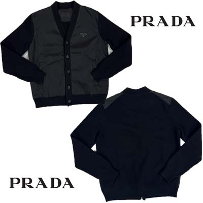楽天市場】プラダ PRADA カーディガン メンズ トップス トライアングル