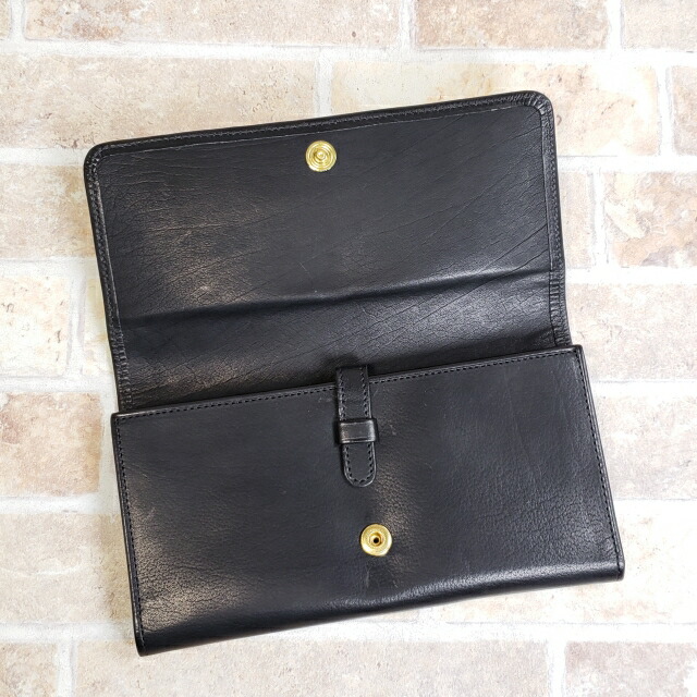 楽天市場】【未使用品】オールドコーチ レザー かぶせ 長財布 ブラック