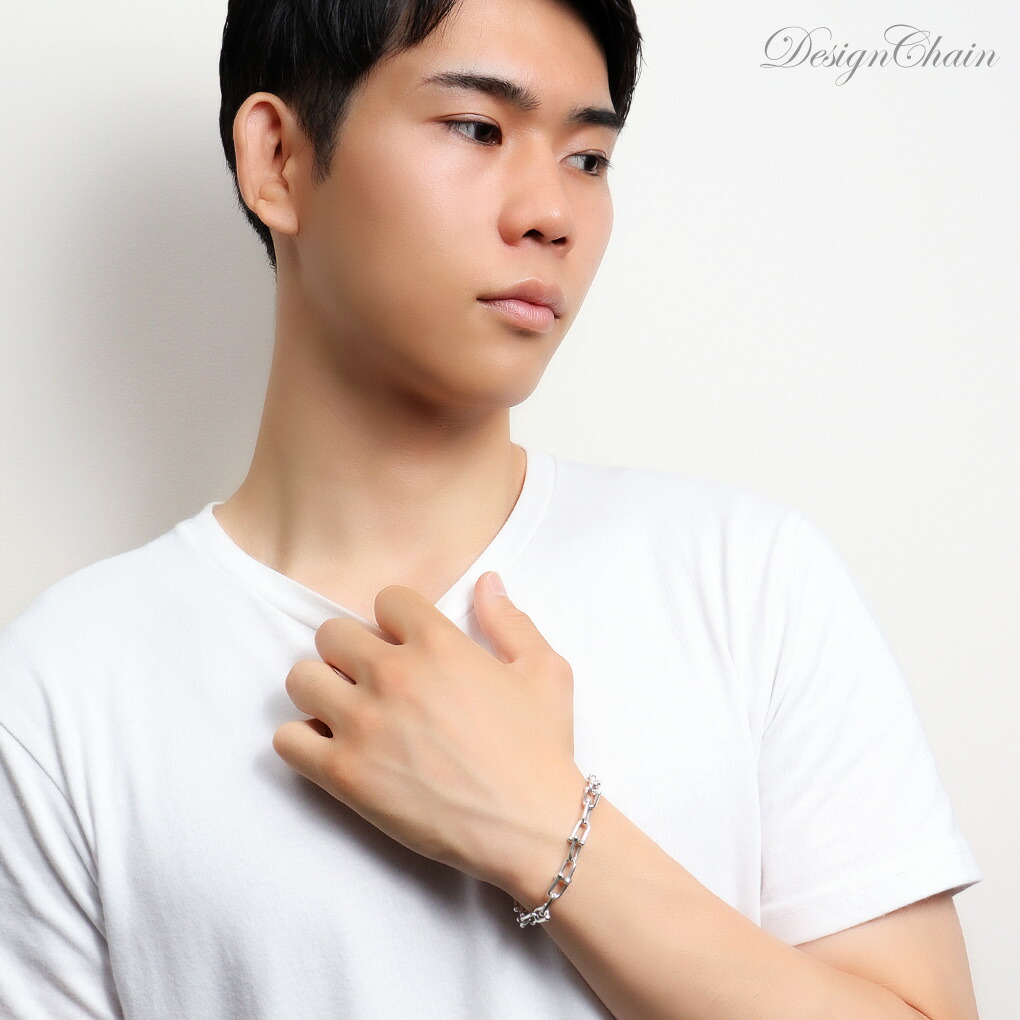 楽天市場】シルバー925 リンクチェーン ブレスレット シルバー 17