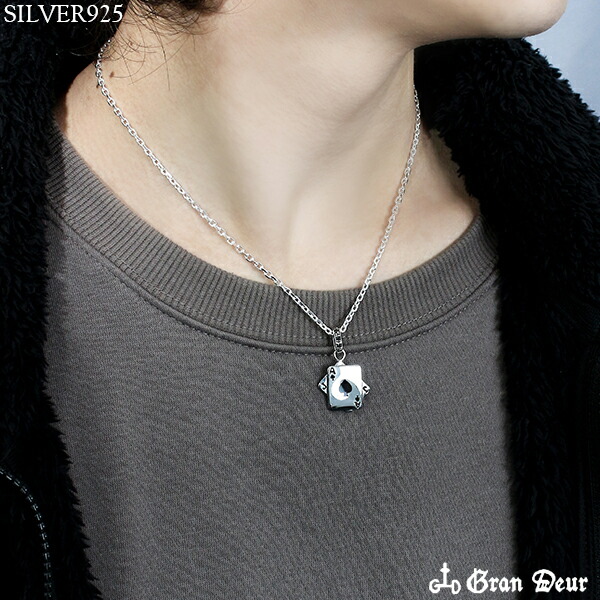 楽天市場】ネックレス メンズ ブラックジャック トランプ スペードの