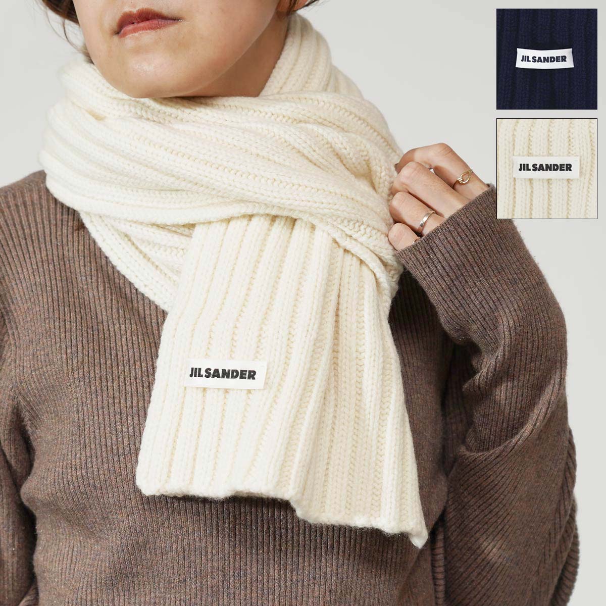 楽天市場】JIL SANDER ジルサンダー ロゴマフラー J02TE0004 CANBERRA