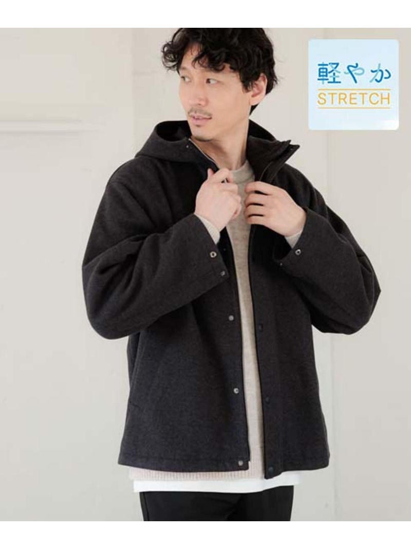 楽天市場】【SALE／60%OFF】軽やかストレッチブルゾン/フーディ/194300