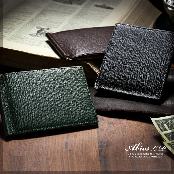 楽天市場】本革 マネークリップ（札ばさみ）角シボ型押し牛革 ABIES