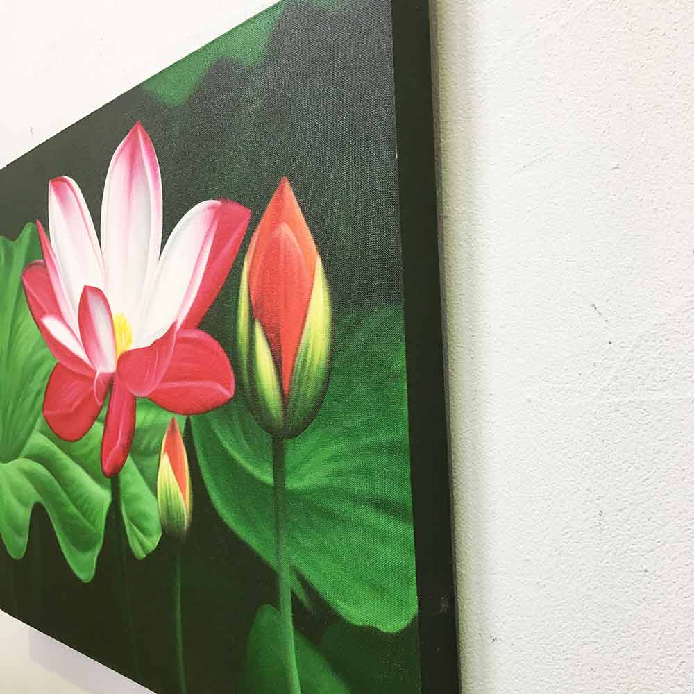 楽天市場】【インテリア雑貨 おしゃれ バリ風】 人気 花の絵 蓮の花