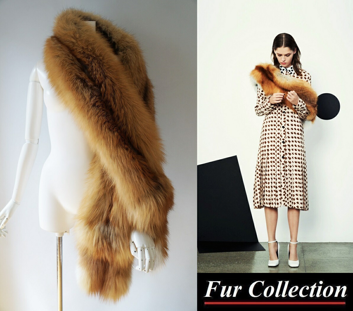 楽天市場】ゴールドフォックスファーストール 毛皮ショール ロング