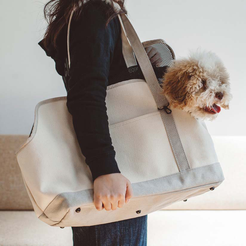 楽天市場】スクエア トート リネン ツートン L サイズ 犬 犬用バッグ