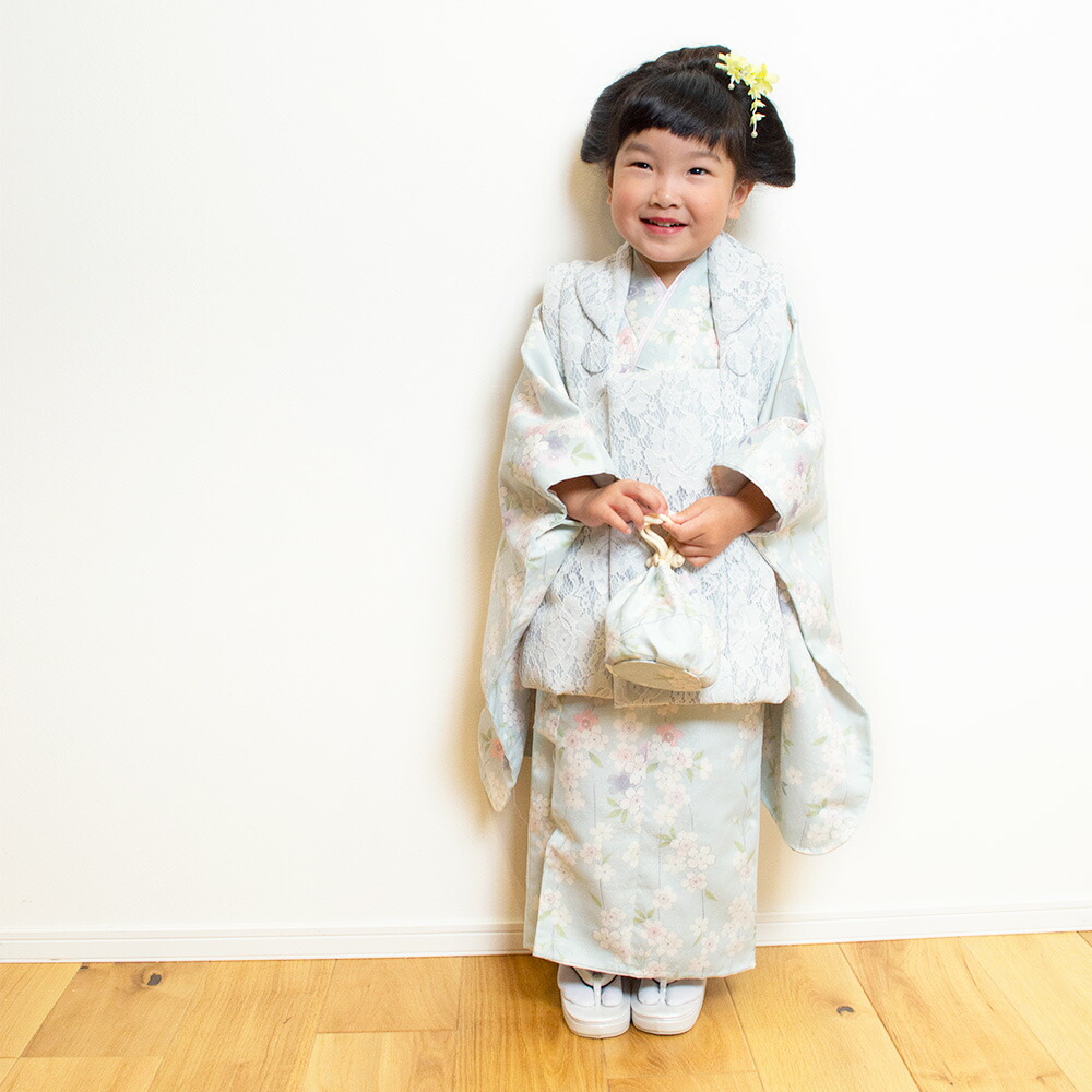 楽天市場】【 七五三 3歳 女の子 被布 着物 セット レース 】 販売