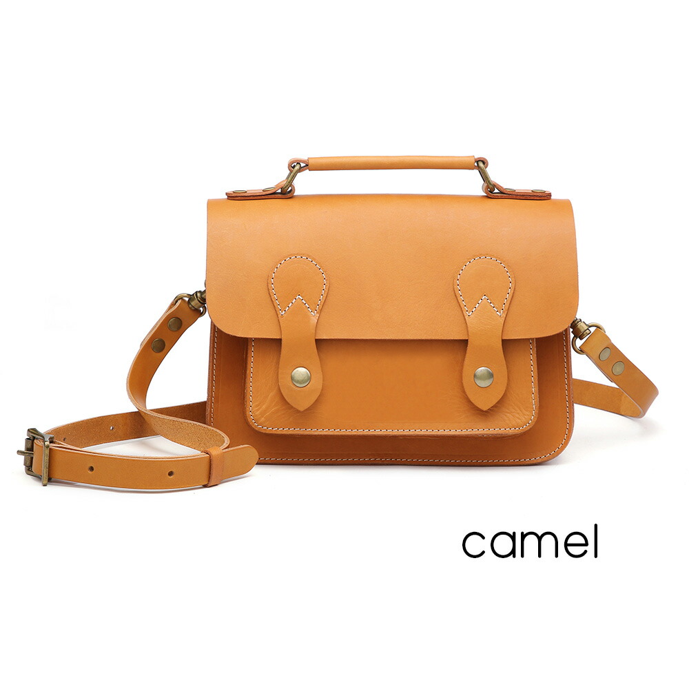 楽天市場】サッチェルバッグ ショルダーバッグ 本革 ヌメ革 2way