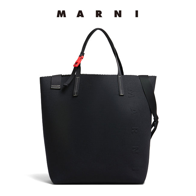 楽天市場】MARNI マルニ コットンリネンキャンバス ロゴ トートバッグ