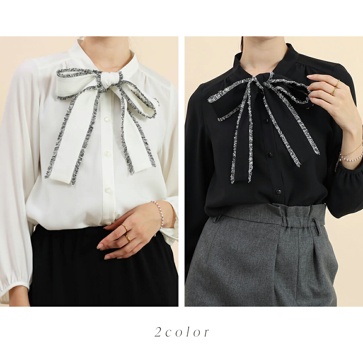 楽天市場】FENNEL フェンネル フリンジリボンブラウス トップス