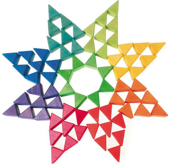 楽天市場】グリムス 木のおもちゃ にじのオクタゴン 大 72ピース