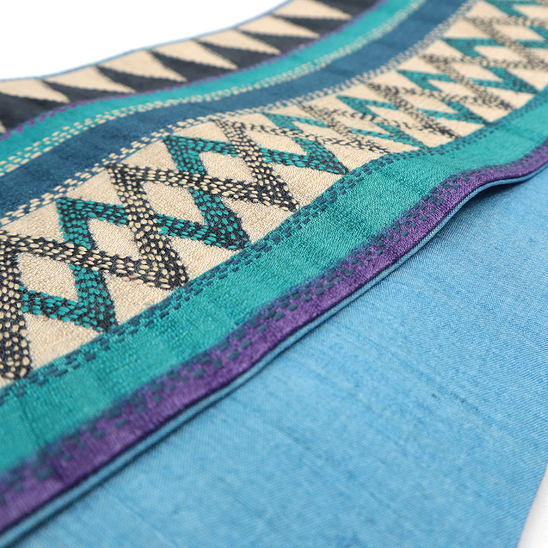 楽天市場】半幅帯 正絹 ターコイズ《ギャラリー凛》カンタ刺子