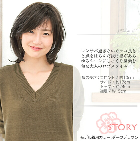 楽天市場】医療用ウィッグストーリー【モダニティロブ】人工肌つきで