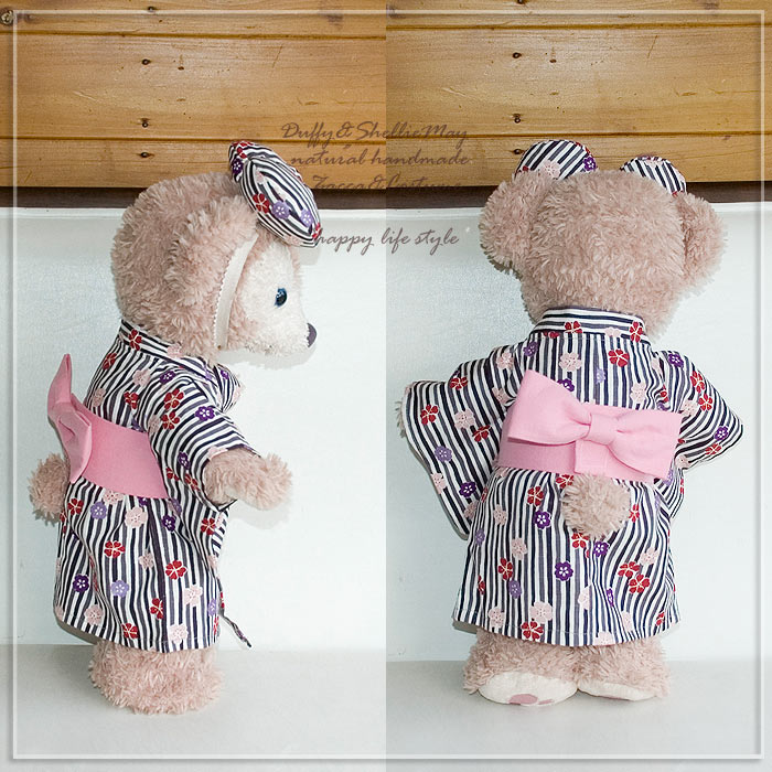 楽天市場】ダッフィー*シェリーメイコスチューム☆和装＊縞花柄＊浴衣