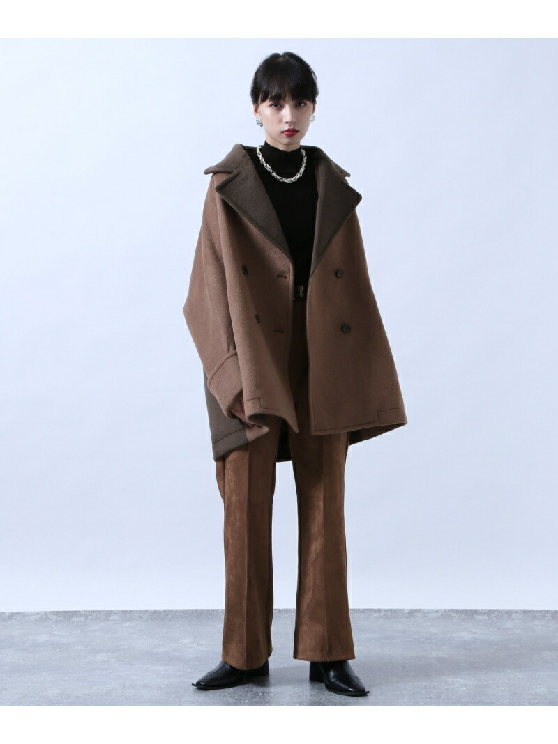 楽天市場】(W)バイカラーPコート HARE ハレ ジャケット・アウター