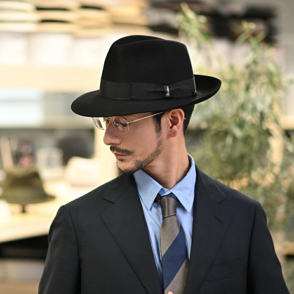 楽天市場】Borsalino ボルサリーノ 中折れハット ビーバーフェルト帽