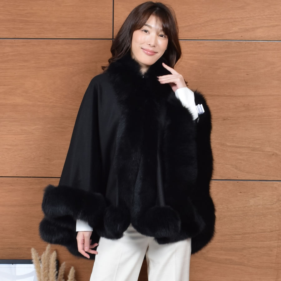 楽天市場】【 30％OFFクーポン】日本製 カシミヤ 100％ ケープ SAGA