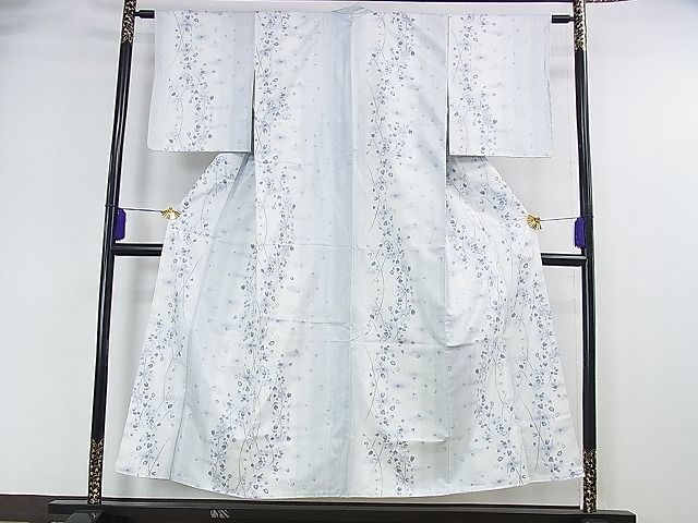 楽天市場】平和屋2□極上 本場大島紬 白大島 白正藍染 桜吹雪 窪田織物