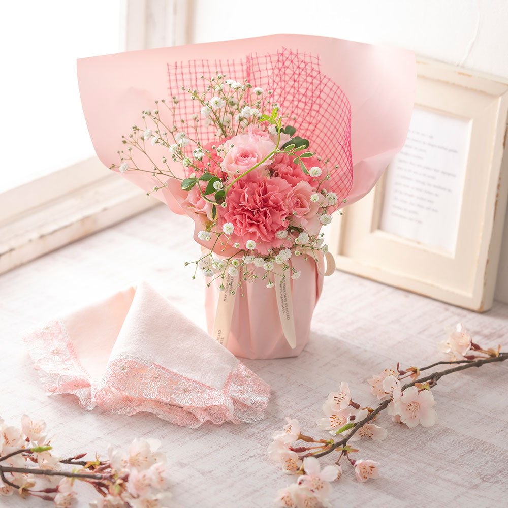 楽天市場】誕生日 花 近沢レース店「タオルハンカチ 桜便り」と